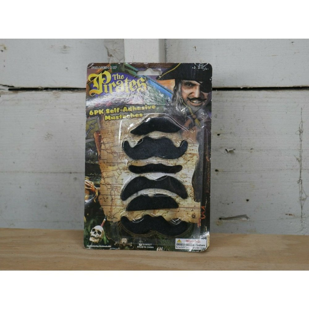 The Pirates Funny Mustaches 6pk